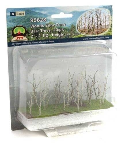 Woods Edge Trees -- Bare 2 to 2-1/2′ pkg(20), All Scales, JTT Miniature Tree 95628