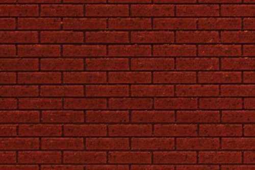Flexible Dark Red Brick Pavers Sheet pkg(2) -- Medium for HO Scale: 3-3/4 x 12′ 9.5 x , All Scales, Chooch Enterprises 8669
