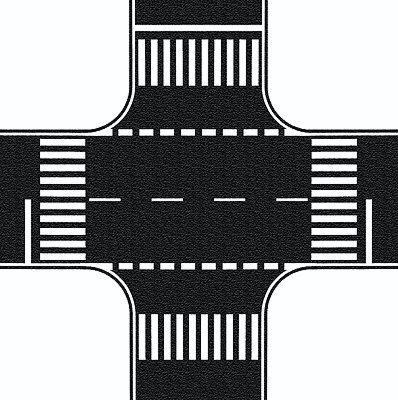 Flexible Pavement Sheet - 8-5/8 x 8-5/8′ 22 x 22cm -- Crossing (Asphalt), HO, Noch Gmbh & Co 60712