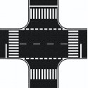 Flexible Pavement Sheet - 8-5/8 x 8-5/8′ 22 x 22cm -- Crossing (Asphalt), HO, Noch Gmbh & Co 60712