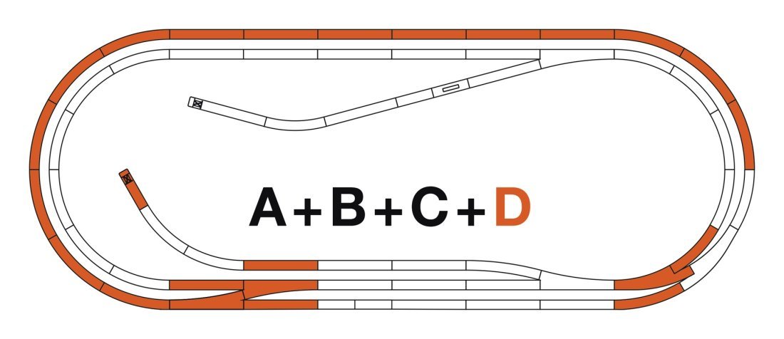 ROCO LINE track set D, HO, Roco 42022