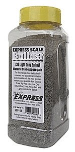 Natural Stone Ballast -- 30 Light Gray (1 Quart) HO & O Scale, O, Scenic Express SE0143