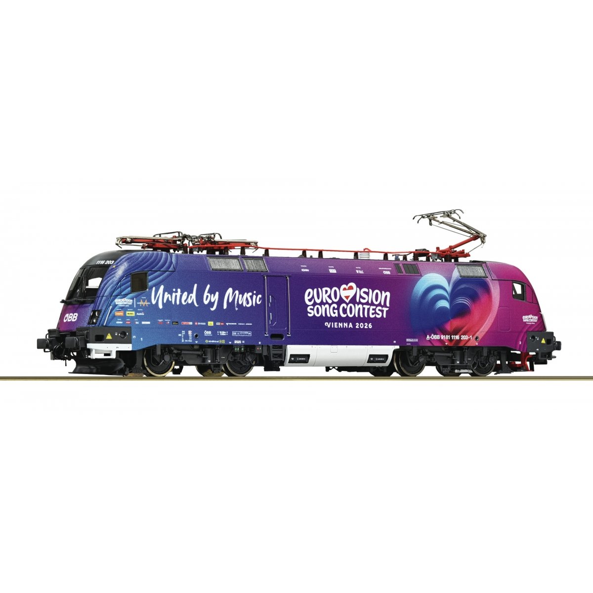 Electric locomotive 1116 203-1 "ESC 2026", ÖBB, HO, Roco 7500240