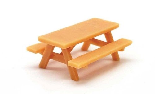 Picnic Tables -- Unpainted 3D Printed Parts pkg(5), HO, All Scale Miniatures 870988