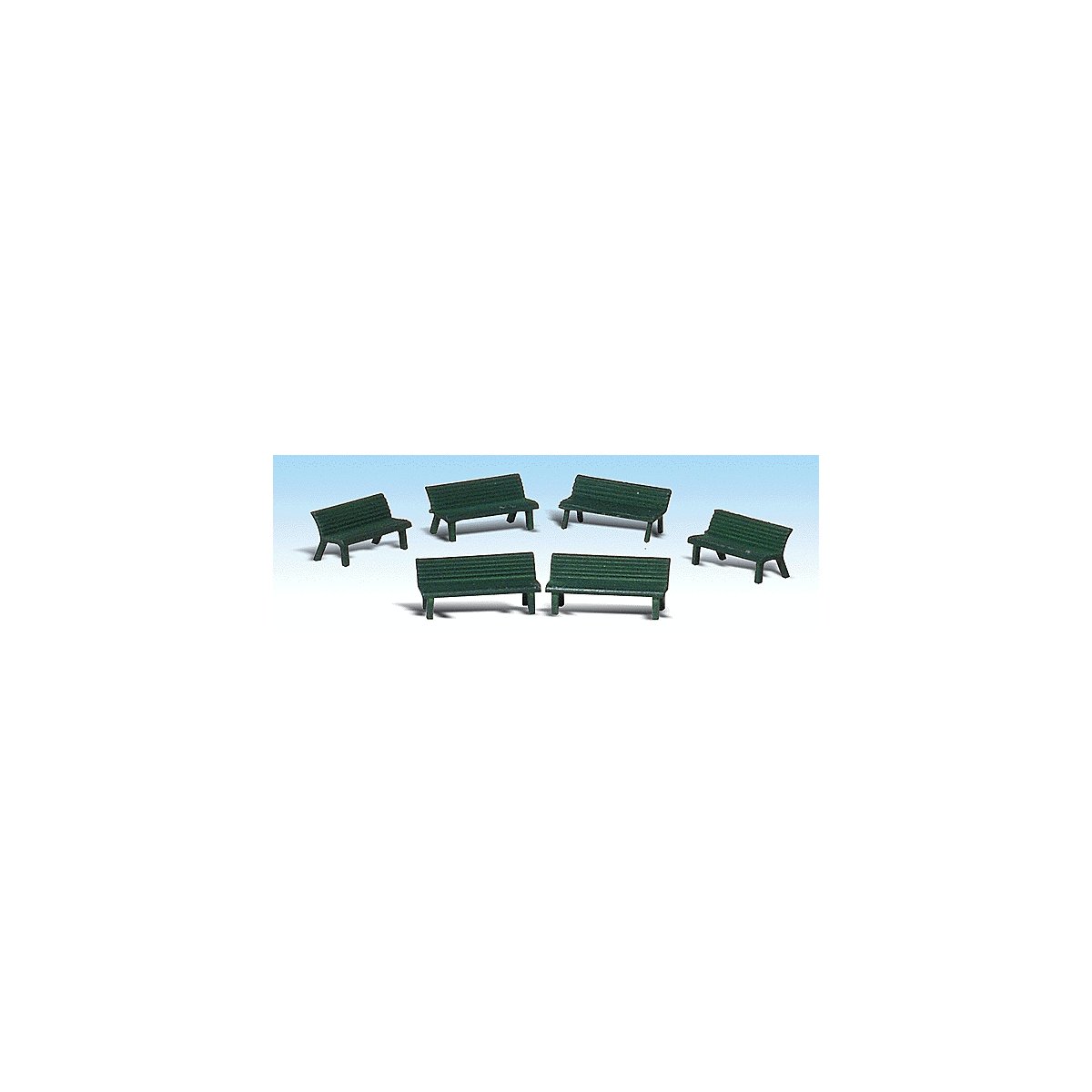 Park Benches - Scenic Accents(R) -- pkg(6), HO, Woodland Scenics 1879