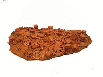 Railroad Junk Pile -- 4-3/4 x 3-1/4′ 12.1 x 8.3cm, HO, Monroe Models 2102