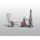 Farm Machinery (Unpainted Metal Castings) -- Steam Engine & Hammer Mill, HO, Woodland Scenics 229