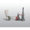 Farm Machinery (Unpainted Metal Castings) -- Steam Engine & Hammer Mill, HO, Woodland Scenics 229