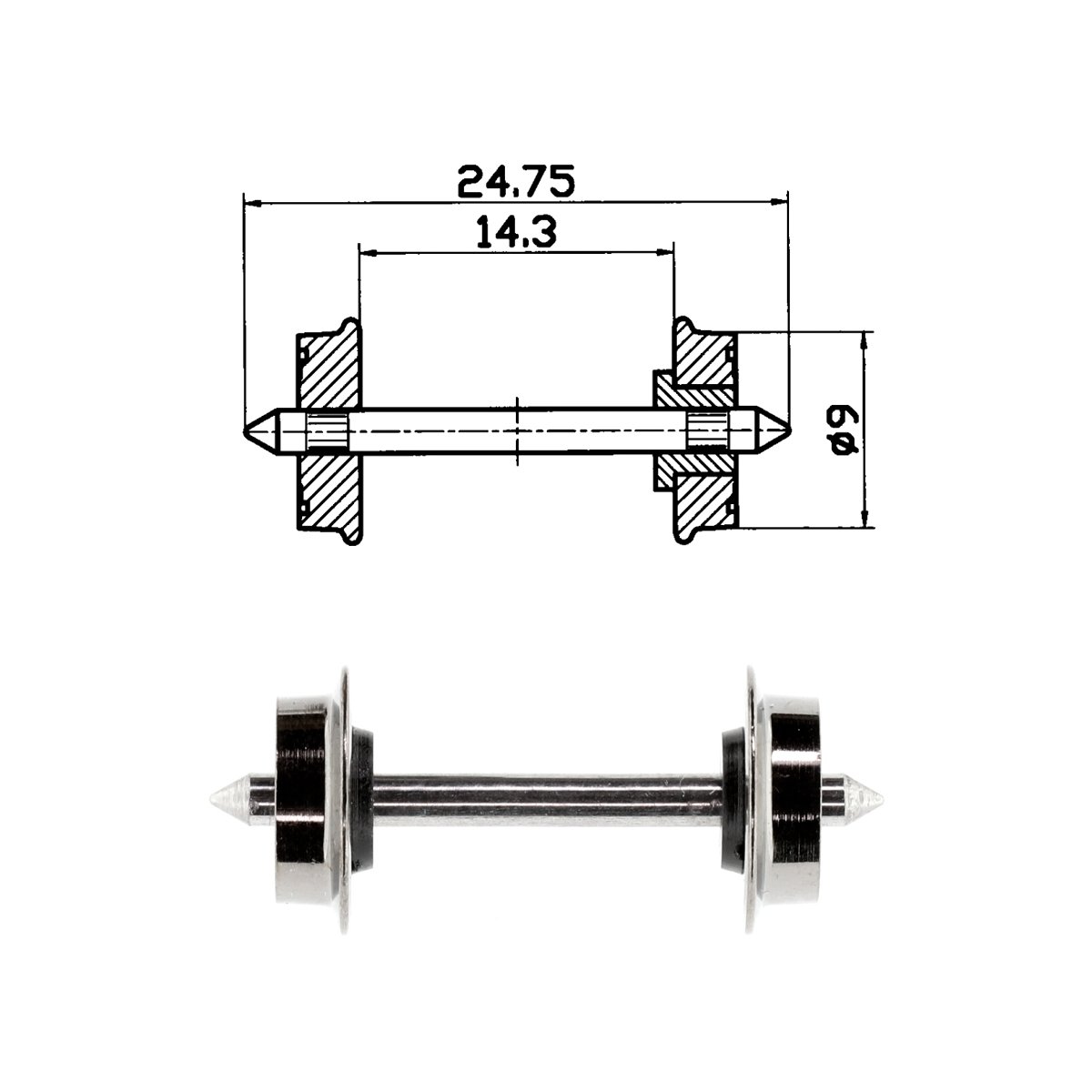 Wheel set -- Radsatz -- RP-25 - HO - Roco 40266