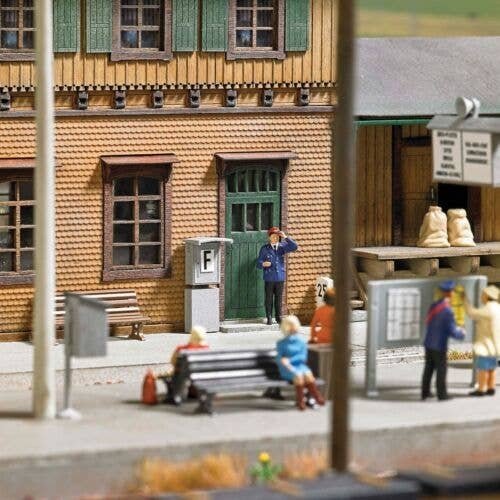 Metal Train Dispatcher Telephone Boxes -- pkg(2), HO, Busch Gmbh & Co Kg 1627