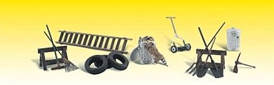 Scenic Accents(R) Figures -- Garage Treasures pkg(13), N, Woodland Scenics 2212