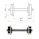 Standard wheel set -- Normradsatz -- DC NEM -HO - Roco 40177