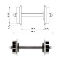 Standard wheel set -- Normradsatz -- DC NEM -HO - Roco 40177