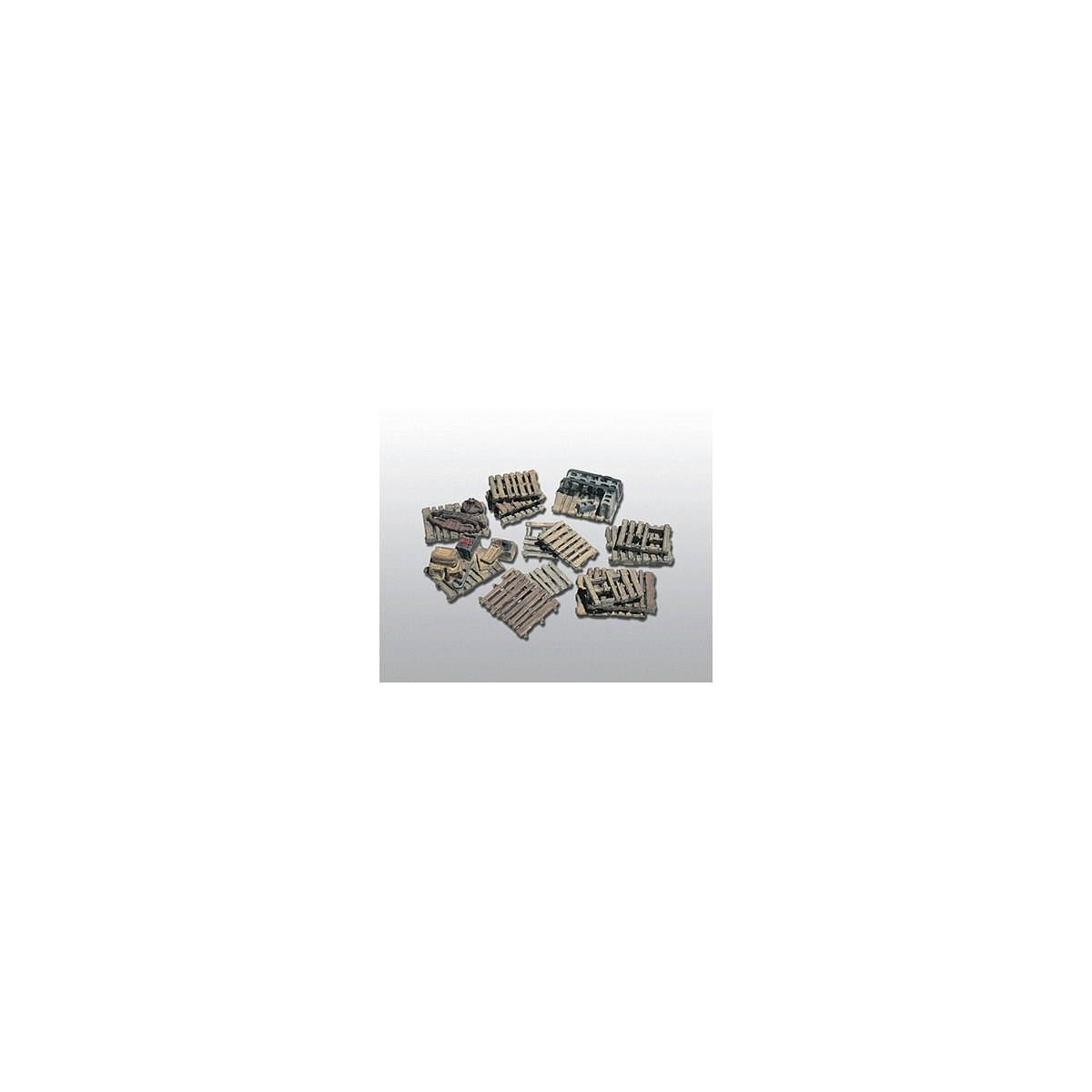 Scenic Details(R) (Unpainted Metal Castings) -- Assorted Skids, HO, Woodland Scenics 204