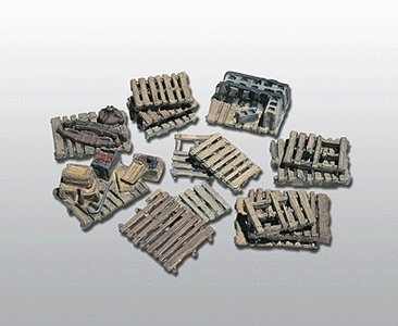 Scenic Details(R) (Unpainted Metal Castings) -- Assorted Skids, HO, Woodland Scenics 204