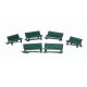 Scenic Accents(R) Details -- Park Benches pkg(6), N, Woodland Scenics 2181