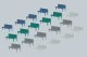 Benches (assorted colors) pkg(20), HO, Faller Gmbh 180441