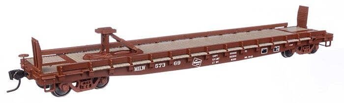 53′ GSC Piggyback Service Flatcar - Ready to Run -- Milwaukee Road 57369, HO, WalthersMainline 50508