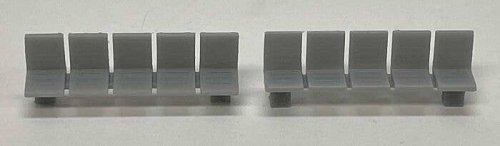 Platform/Waiting Room Seats - Slit Back and Seat -- Unpainted 3D Print pkg(2), HO, Phoenix Precision Models 31698