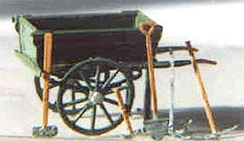 Shire Scenes - Kit -- Wheel Barrow & Track Tools, N, The N Scale Architect 96696