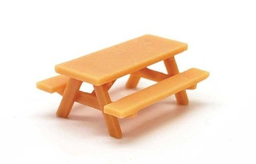 Picnic Tables -- Unpainted 3D Printed Parts pkg(5), N, All Scale Miniatures 1600988