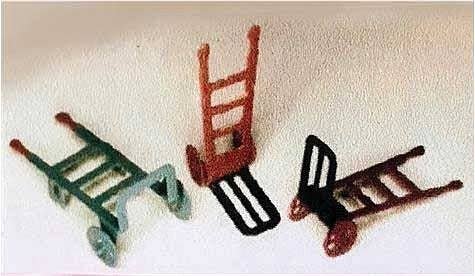 Hand Trucks - Etched Brass Kit -- 3 Different Dollies, Unpainted, N, The N Scale Architect 96615