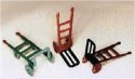 Hand Trucks - Etched Brass Kit -- 3 Different Dollies, Unpainted, N, The N Scale Architect 96615