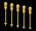 Parking Meter pkg(14) -- Yellow, HO, Hi-Tech Details 8005