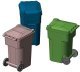 96-Gallon Wheeled Trash & Recycling Bin -- Kit (blue) pkg(6), HO, Hi-Tech Details 8007