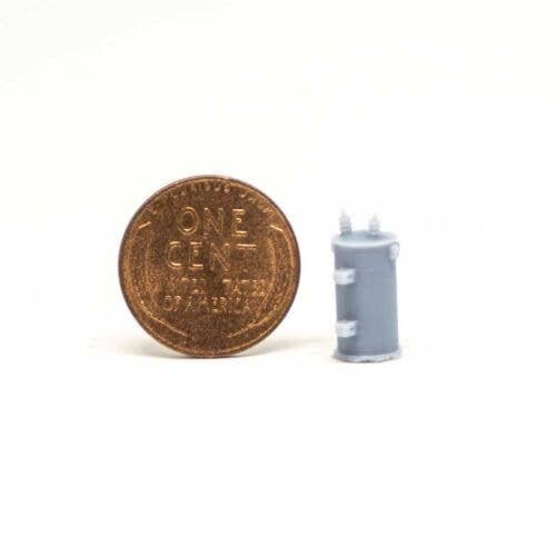 Transformer, Round Pole Top -- pkg(5), HO, All Scale Miniatures 870926