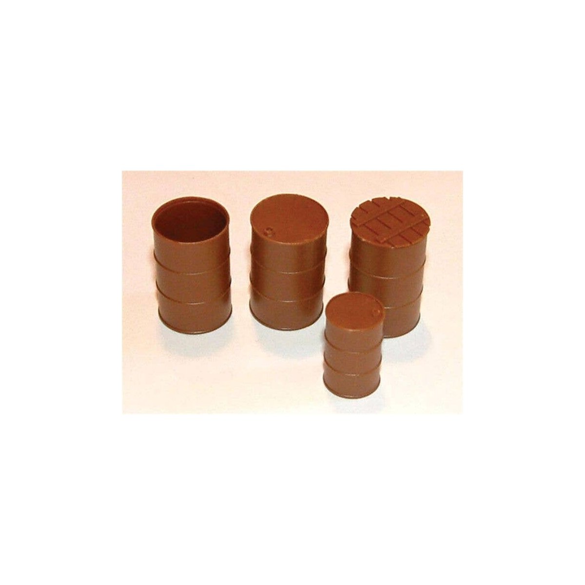 55-Gallon Drums w/Lids -- Regular & Fire Lids pkg(4), O, Tichy Train Group 2023