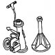 Air Jack & Car Stands -- pkg(2), HO, Details West 450