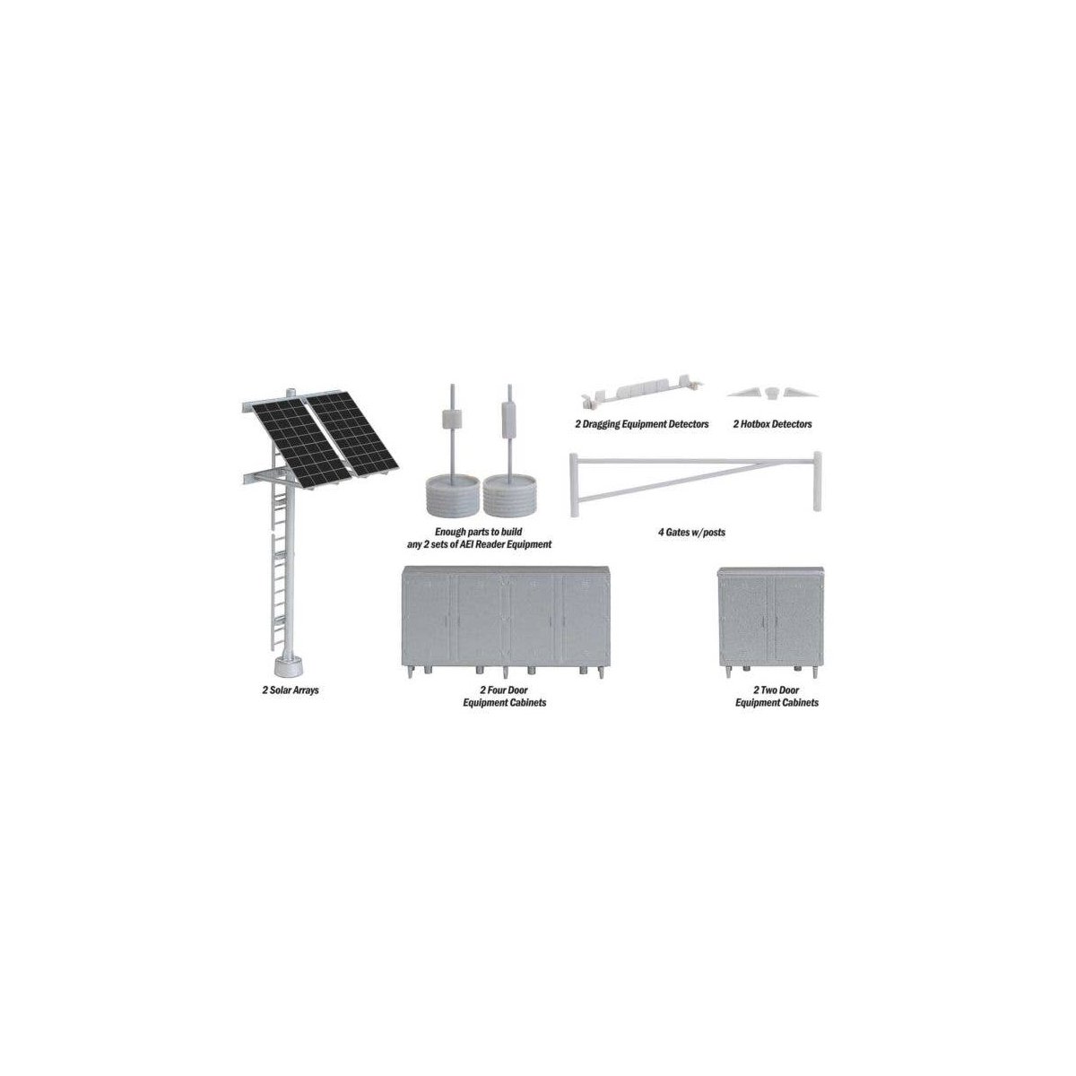 Modern Trackside Detail Set -- Kit, HO, Walthers SceneMaster 4139