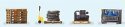 Assorted Pallets w/Loads, HO, Preiser Kg 17704
