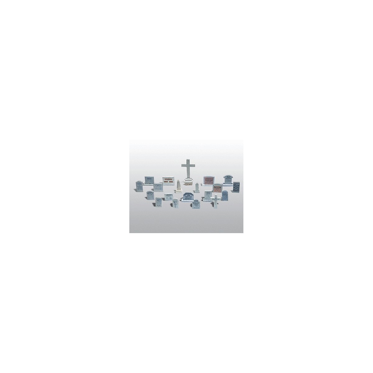 Tombstones - Scenic Details(R) -- Metal Kit - Unpainted pkg(20), HO, Woodland Scenics 201