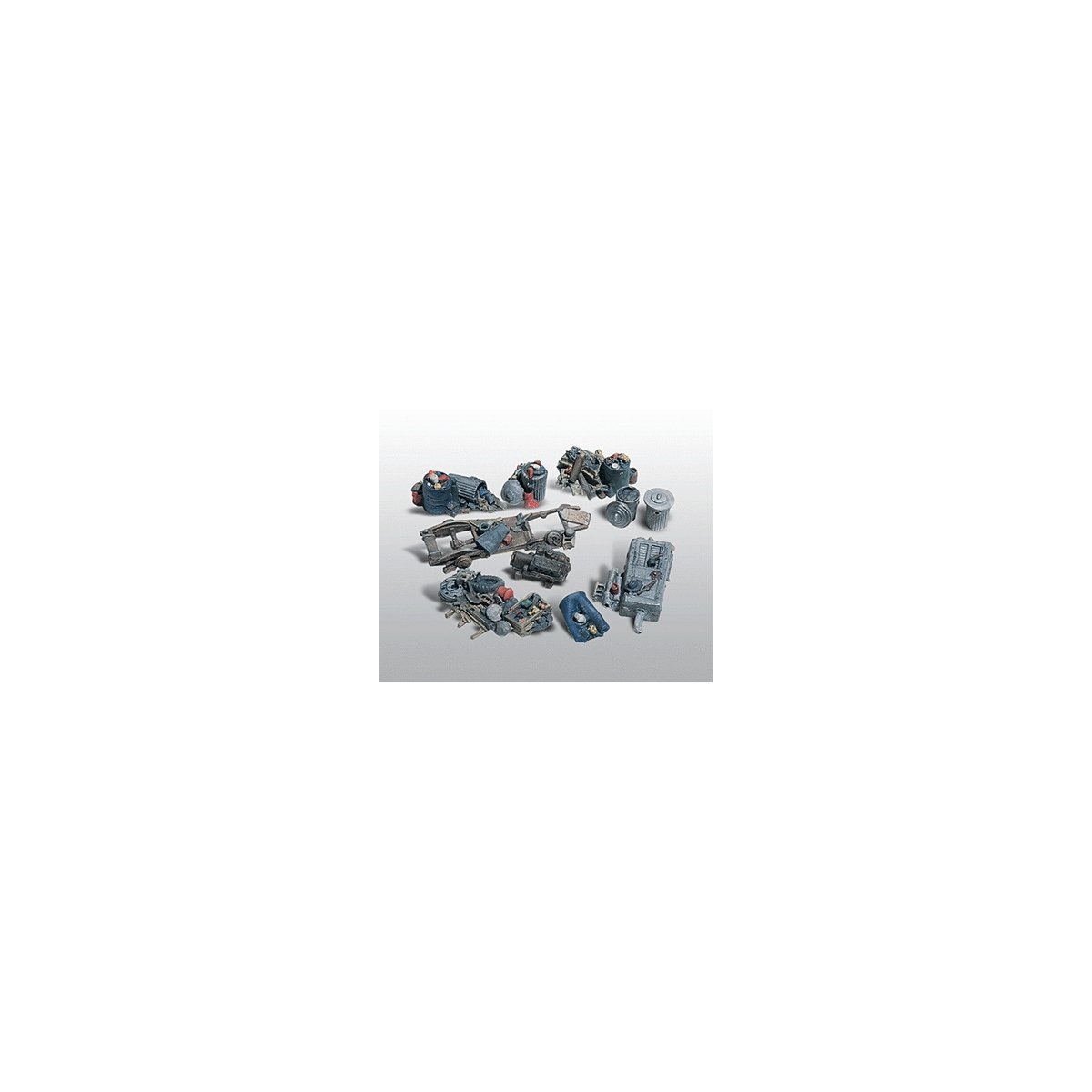Scenic Details(R) (Unpainted Metal Castings) -- Assorted Junk Piles, HO, Woodland Scenics 205