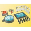 Garden & Terrace w/Pool, HO, Kibri 38148