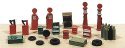 Deluxe Gas Station Detail Set -- 20 Pieces, N, Railway Express Miniatures 2181
