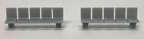 Platform/Waiting Room Seats - Flat Back and Seat -- Unpainted 3D Print pkg(2), HO, Phoenix Precision Models 31697