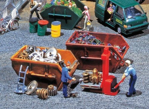 Tipper Dumpsters -- Kit pkg(2), HO, Faller Gmbh 180908