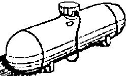 LP Gas Tank, HO, Scale Scenics 3505
