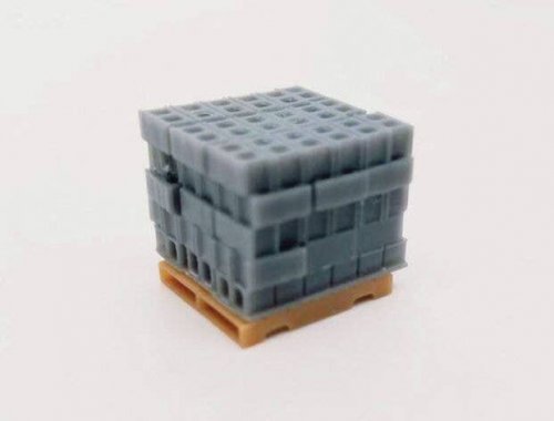 Cinder Block Stack -- pkg(5), N, All Scale Miniatures 1600919