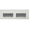 Platform/Waiting Room Seats - Flat Back and Seat -- Unpainted 3D Print pkg(3), N, Phoenix Precision Models 30697