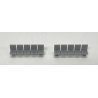 Platform/Waiting Room Seats - Flat Back and Seat -- Unpainted 3D Print pkg(3), N, Phoenix Precision Models 30697