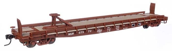53′ GSC Piggyback Service Flatcar - Ready to Run -- Milwaukee Road 57372, HO, WalthersMainline 50509