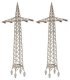 Railway Electricity Pylons - High-Tension Towers -- Kit - Each: 4-3/4 x 1-7/8 x 10-1/2′ 12 x 4.8 x , HO, Faller Gmbh 120377