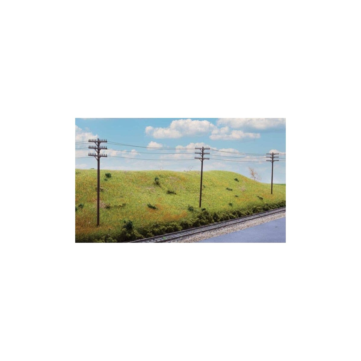 Telegraph Poles and Cross Arms -- Kit, HO, Walthers SceneMaster 4185