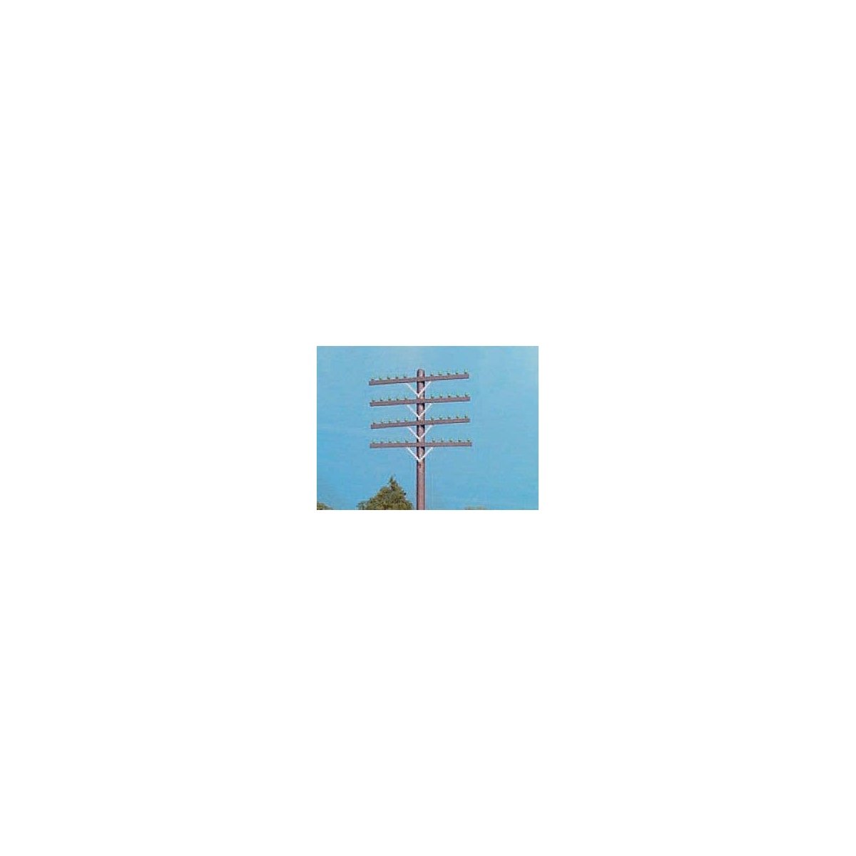 Railroad Telephone Pole Crossarms Only - Brown Plastic -- Set of 72 Fits 628-30, or -40 (Both sold sep, HO, Rix Products 31
