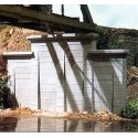 Concrete Stepped Wall -- 6-1/2 x 3-1/8′ 16.5 x 7.9cm, HO, Chooch Enterprises 8420