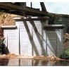 Concrete Stepped Wall -- 6-1/2 x 3-1/8′ 16.5 x 7.9cm, HO, Chooch Enterprises 8420